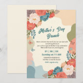Elegante uitnodiging voor Moederdag brunch met wil (Voorkant / Achterkant)