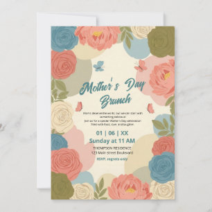 Elegante uitnodiging voor Moederdag brunch met wil