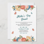 Elegante uitnodiging voor Moederdag brunch met wil (Voorkant)