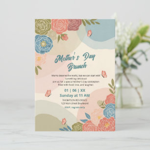 Elegante uitnodiging voor Moederdag brunch met wil
