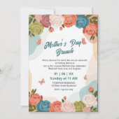 Elegante uitnodiging voor Moederdag brunch met wil (Voorkant)