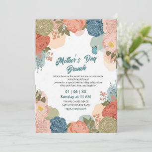 Elegante uitnodiging voor Moederdag brunch met wil