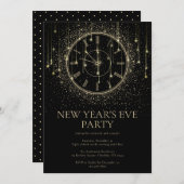 Elegante uitnodiging voor oudejaarsavond (Voorkant / Achterkant)