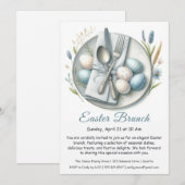 Elegante uitnodiging voor Pasen brunch (Voorkant / Achterkant)