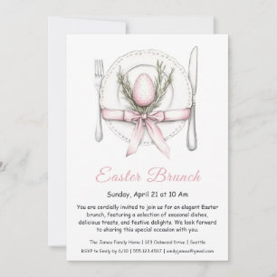 Elegante uitnodiging voor Pasen brunch