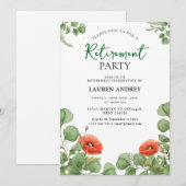 Elegante uitnodiging voor pensioneringsfeest (Voorkant / Achterkant)