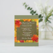 Elegante uitnodiging voor Thanksgiving Day diner (Staand voorkant)