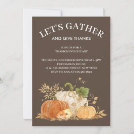 Elegante uitnodiging voor Thanksgiving-diner