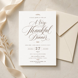 Elegante uitnodiging voor Thanksgiving-diner in sc