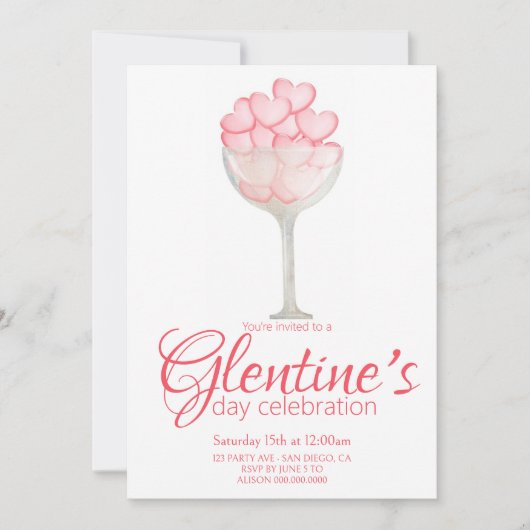 Elegante uitnodiging voor Valentijnsdag (Voorkant)