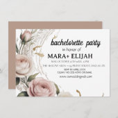 Elegante uitnodiging voor vrijgezellenfeest (Voorkant / Achterkant)