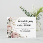 Elegante uitnodiging voor vrijgezellenfeest (Staand voorkant)