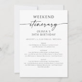 Elegante uitnodiging voor weekend verjaardagsprogr (Voorkant)