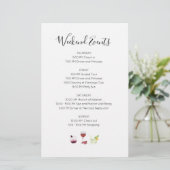 Elegante uitnodiging voor weekendactiviteiten (Staand voorkant)