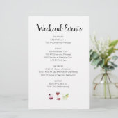 Elegante uitnodiging voor weekendactiviteiten (Staand voorkant)
