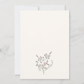 Elegante uitnodiging voor wildbloemetjes babyshowe (Achterkant)
