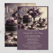 Elegante Uitnodiging voor Wintertheeparty op een S (Voorkant / Achterkant)