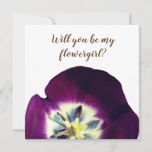 Elegante uitnodiging Wil je mijn bloemenmeisje zij