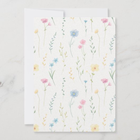 Elegante uitnodigingen voor 13e verjaardag Bloem B (Achterkant)