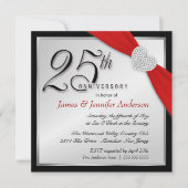 Elegante uitnodigingen voor 25-jarig jubileumfeest (Voorkant)