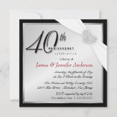 Elegante uitnodigingen voor 40-jarig jubileumfeest (Voorkant)