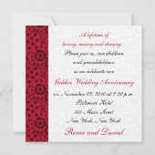 Elegante uitnodigingen voor 50-jarig huwelijksjubi (Achterkant)