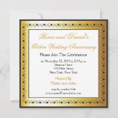 Elegante uitnodigingen voor 50-jarig huwelijksjubi (Achterkant)