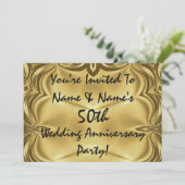 Elegante uitnodigingen voor 50-jarig jubileumfeest (Staand voorkant)