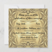 Elegante uitnodigingen voor 50-jarig jubileumfeest (Achterkant)