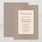 Elegante uitnodigingen voor 79ste verjaardag Save (Voorkant / Achterkant)