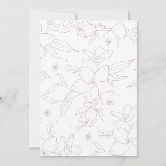 Elegante uitnodigingen voor de 3e verjaardag Moder (Achterkant)