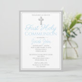 Elegante uitnodigingen voor de eerste heilige comm (Staand voorkant)