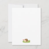 Elegante uitnodigingen voor een babyshower met bos (Achterkant)