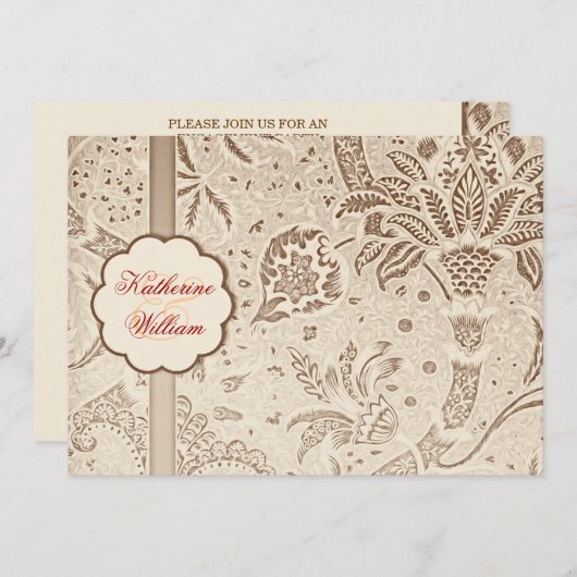 Elegante uitnodigingen voor engagementsfeestjes (Voorkant / Achterkant)