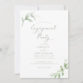 Elegante uitnodigingen voor Green Engagement Party