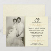 Elegante uitnodigingen voor het 45-jarig huwelijks (Voorkant / Achterkant)