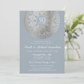 Elegante uitnodigingen voor jubileumfeest met goud (Staand voorkant)