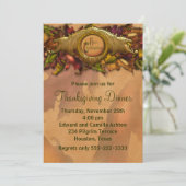 Elegante uitnodigingen voor Thanksgiving dinerfees (Staand voorkant)