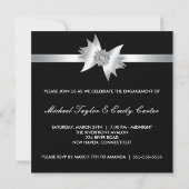 Elegante uitnodigingen voor verlovingsfeest (Achterkant)