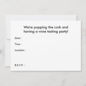 Elegante uitnodigingen voor wijnproeverijen (Achterkant)