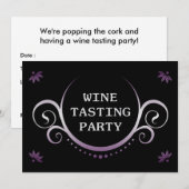 Elegante uitnodigingen voor wijnproeverijen (Voorkant / Achterkant)