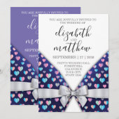 Elegante uitnodigingskaart Boog en Hart Spikkels D Kaart (Voorkant / Achterkant)