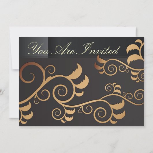 Elegante Uitnodigingskaart Kaart (Achterkant)