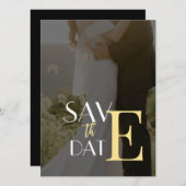 Elegante uitnodigingskaart met platte Save The Dat Save The Date (Voorkant / Achterkant)