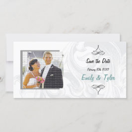 Elegante uitnodigingskaart voor de huwelijksdatum save the date