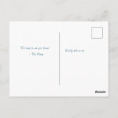 Elegante uitnodigingskaart voor diner voorafgaand  briefkaart (Achterkant)