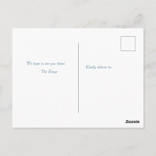 Elegante uitnodigingskaart voor diner voorafgaand  briefkaart (Achterkant)