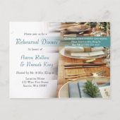 Elegante uitnodigingskaart voor diner voorafgaand  briefkaart (Voorkant)