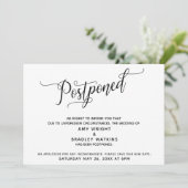 Elegante uitnodigingskaart voor uitgestelde huweli kaart (Staand voorkant)