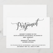 Elegante uitnodigingskaart voor uitgestelde huweli kaart (Voorkant / Achterkant)